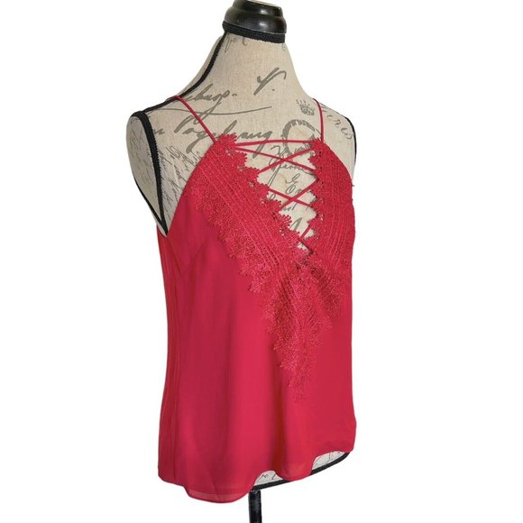 WAYF Posie Strappy Camisole In Red Lipstick - Size S - Picture 4 of 16